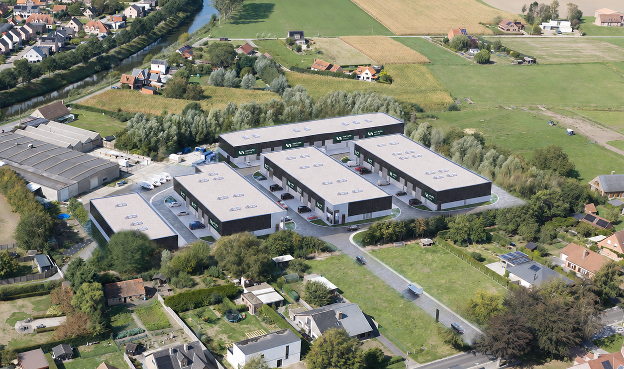Industriepark met groene Van Hyfte-borden